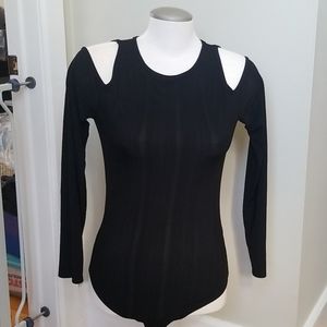 Peekaboo Black Long Sleeve Bodysuit